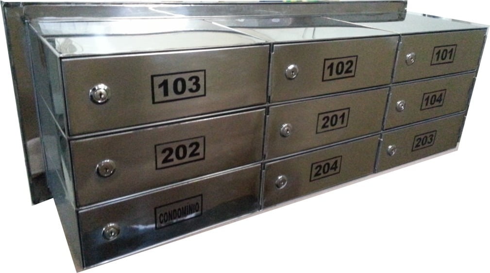 Caixa de correio interior para frente mod.5 e 6